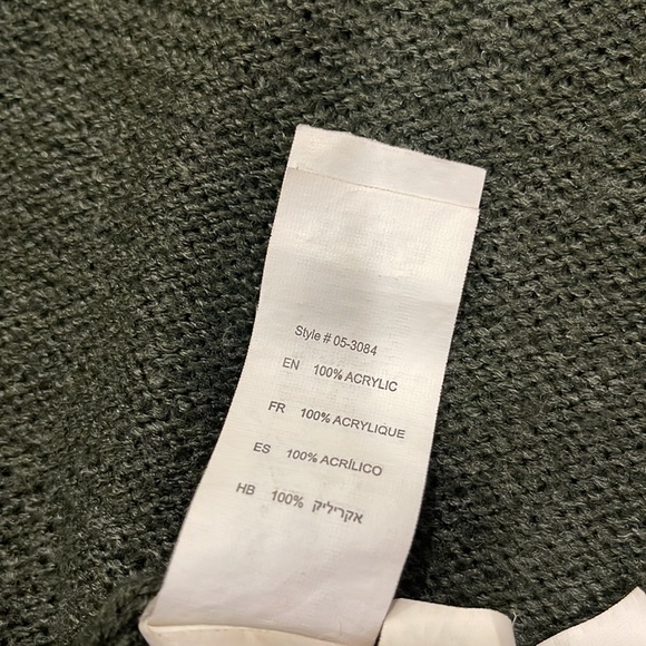 URBAN PLANET - Acrylic Cowl-Neck Sweater - Dark Forest Green (size small) - Picture 6 of 7